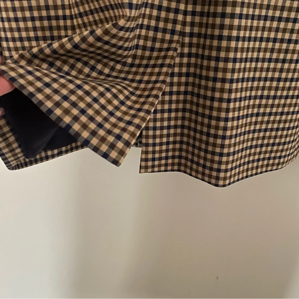 J. Crew Alfie Honey Plaid Italian Wool Stretch Blazer Size 10 NWOT Tollegno 1900 - Picture 12 of 16
